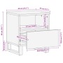 Mesitas de noche 2 uds de madera maciza reciclada 40x34x46 cm de , Mesitas de noche - Ref: Foro24-377475, Precio: 80,28 €, De...