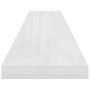 Estante flotante pared 2 uds MDF blanco brillo 120x23,5x3,8 cm de vidaXL, Estantes y estanterías - Ref: Foro24-323758, Precio...