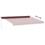 Toldo retráctil manual color burdeos 450x350 cm de , Toldos - Ref: Foro24-3215002, Precio: 388,51 €, Descuento: %