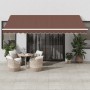 Toldo retráctil manual marrón 450x300 cm de , Toldos - Ref: Foro24-3215629, Precio: 399,15 €, Descuento: %
