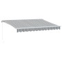 Toldo retráctil manual gris antracita y blanco 350x250 cm de , Toldos - Ref: Foro24-3216036, Precio: 456,22 €, Descuento: %