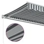 Toldo retráctil manual gris antracita y blanco 350x250 cm de , Toldos - Ref: Foro24-3216036, Precio: 446,27 €, Descuento: %