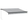 Toldo retráctil manual con LED antracita y blanco 300x250 cm de , Toldos - Ref: Foro24-3216146, Precio: 269,12 €, Descuento: %