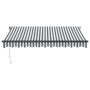 Toldo retráctil manual con LED antracita y blanco 300x250 cm de , Toldos - Ref: Foro24-3216146, Precio: 269,12 €, Descuento: %