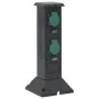 Columna de 4 enchufes de exterior negro y verde 16x16x39,5 cm de , Enchufes de pared - Ref: Foro24-4010098, Precio: 40,84 €, ...