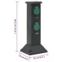 Columna de 4 enchufes de exterior negro y verde 16x16x39,5 cm de , Enchufes de pared - Ref: Foro24-4010098, Precio: 40,84 €, ...