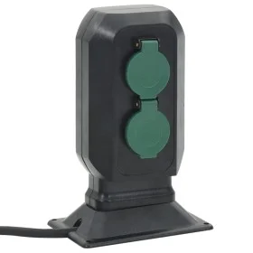 Enchufe de exterior con estaca 2 vías negro verde 15,5x11x24 cm de , Enchufes de pared - Ref: Foro24-4010100, Precio: 20,44 €...