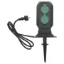 Enchufe de exterior con estaca 2 vías negro verde 15,5x11x24 cm de , Enchufes de pared - Ref: Foro24-4010100, Precio: 20,44 €...
