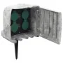Enchufe de exterior con estaca y sensor de luz look piedra gris by , wall sockets - Ref: Foro24-4010102, Price: 55,76 €, Disc...