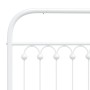 Cabecero de metal blanco 200 cm de , Cabeceros y pies de cama - Ref: Foro24-376687, Precio: 52,73 €, Descuento: %
