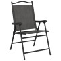 Sillas de jardín plegables 2 uds acero y textileno gris melange de , Sillas de jardín - Ref: Foro24-360197, Precio: 93,96 €, ...