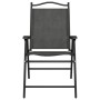 Sillas de jardín plegables 2 uds acero y textileno gris melange de , Sillas de jardín - Ref: Foro24-360197, Precio: 93,96 €, ...