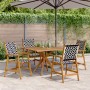 Juego de comedor de jardín 5 piezas madera maciza de acacia de , Conjuntos de jardín - Ref: Foro24-3283576, Precio: 404,19 €,...