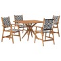 Juego de comedor de jardín 5 piezas madera maciza de acacia de , Conjuntos de jardín - Ref: Foro24-3283576, Precio: 404,19 €,...