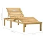 Lounger with checkered pattern cushion, impregnated pine wood by , Loungers - Ref: Foro24-3065862, Price: 134,25 €, Discount: %