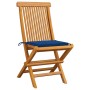 Sillas de jardín 2 uds con cojines azul real madera de teca de , Sillas de jardín - Ref: Foro24-3062470, Precio: 143,55 €, De...
