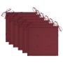 Sillas de jardín 6 uds con cojines rojo tinto madera de teca de , Sillas de jardín - Ref: Foro24-3065599, Precio: 387,74 €, D...