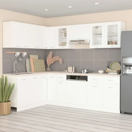 Juego de muebles de cocina 11 piezas madera ingeniería blanco de , Armarios de cocina - Ref: Foro24-3067664, Precio: 776,80 €...