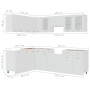 Juego de muebles de cocina 11 piezas madera ingeniería blanco de , Armarios de cocina - Ref: Foro24-3067664, Precio: 778,38 €...