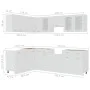 Juego de muebles de cocina 11 piezas madera ingeniería blanco de , Armarios de cocina - Ref: Foro24-3067664, Precio: 776,80 €...