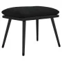Sillón de relax con taburete de tela y cuero sintético negro de , Sillones - Ref: Foro24-3097511, Precio: 128,70 €, Descuento: %