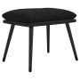 Sillón de relax con taburete de tela y cuero sintético negro de , Sillones - Ref: Foro24-3097511, Precio: 130,15 €, Descuento: %