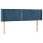 Cabecero de terciopelo azul oscuro 147x16x78/88 cm de , Cabeceros y pies de cama - Ref: Foro24-3118680, Precio: 63,92 €, Desc...