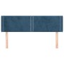 Cabecero de terciopelo azul oscuro 147x16x78/88 cm de , Cabeceros y pies de cama - Ref: Foro24-3118680, Precio: 63,92 €, Desc...