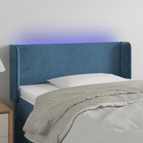 Kopfteil mit LED-Beleuchtung aus dunkelblauem Samt 103x16x78/88 cm von , Kopf- und Fußteile - Ref: Foro24-3123142, Preis: 59,...
