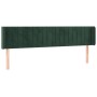 Cabecero con LED de terciopelo verde oscuro 183x16x78/88 cm de , Cabeceros y pies de cama - Ref: Foro24-3123537, Precio: 89,5...