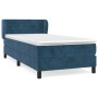 Cama box spring con colchón terciopelo azul oscuro 100x200 cm de , Camas y somieres - Ref: Foro24-3127539, Precio: 324,79 €, ...