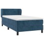 Cama box spring con colchón terciopelo azul oscuro 100x200 cm de , Camas y somieres - Ref: Foro24-3127539, Precio: 324,79 €, ...