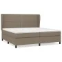 Box spring bed with gray taupe fabric mattress 200x200 cm by , Beds and slatted bases - Ref: Foro24-3127913, Price: 683,93 €,...