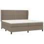 Box spring bed with gray taupe fabric mattress 200x200 cm by , Beds and slatted bases - Ref: Foro24-3127913, Price: 683,93 €,...