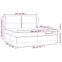Box spring bed with gray taupe fabric mattress 200x200 cm by , Beds and slatted bases - Ref: Foro24-3127913, Price: 683,93 €,...
