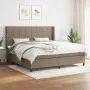 Boxspringbett mit grauem Taupe-Stoffbezug und Matratze 200x200 cm. von , Betten und Lattenroste - Ref: Foro24-3127993, Preis:...