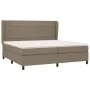 Boxspringbett mit grauem Taupe-Stoffbezug und Matratze 200x200 cm. von , Betten und Lattenroste - Ref: Foro24-3127993, Preis:...