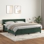 Cama box spring con colchón terciopelo verde oscuro 160x200 cm de , Camas y somieres - Ref: Foro24-3130850, Precio: 508,08 €,...