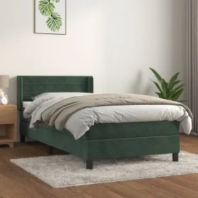 Box spring bed with dark green velvet mattress 80x200 cm by , Beds and slatted bases - Ref: Foro24-3130988, Price: 267,02 €, ...