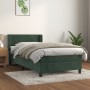 Cama box spring con colchón terciopelo verde oscuro 80x200 cm de , Camas y somieres - Ref: Foro24-3130988, Precio: 266,12 €, ...