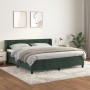 Cama box spring con colchón terciopelo verde oscuro 180x200 cm de , Camas y somieres - Ref: Foro24-3131096, Precio: 568,87 €,...