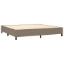 Cama box spring con colchón tela gris taupe 200x200 cm de , Camas y somieres - Ref: Foro24-3131461, Precio: 699,10 €, Descuen...