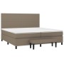 Cama box spring con colchón tela gris taupe 200x200 cm de , Camas y somieres - Ref: Foro24-3136465, Precio: 811,43 €, Descuen...