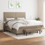 Cama box spring con colchón tela gris taupe 160x200 cm de , Camas y somieres - Ref: Foro24-3136529, Precio: 624,48 €, Descuen...