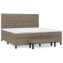 Cama box spring con colchón tela gris taupe 200x200 cm de , Camas y somieres - Ref: Foro24-3136865, Precio: 850,76 €, Descuen...