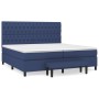 Cama box spring con colchón tela azul 200x200 cm de , Camas y somieres - Ref: Foro24-3136867, Precio: 803,06 €, Descuento: %