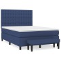 Cama box spring con colchón tela azul 140x190 cm de , Camas y somieres - Ref: Foro24-3136915, Precio: 544,90 €, Descuento: %