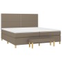 Cama box spring con colchón tela gris taupe 200x200 cm de , Camas y somieres - Ref: Foro24-3137105, Precio: 790,81 €, Descuen...