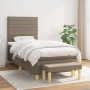 Cama box spring con colchón tela gris taupe 90x190 cm de , Camas y somieres - Ref: Foro24-3137201, Precio: 386,40 €, Descuent...