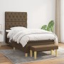 Cama box spring con colchón tela marrón oscuro 80x200 cm de , Camas y somieres - Ref: Foro24-3137352, Precio: 388,88 €, Descu...
